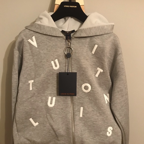 Louis Vuitton | Sweaters | Luis Vuitton Monogrammed Grey Hoodie | Poshmark